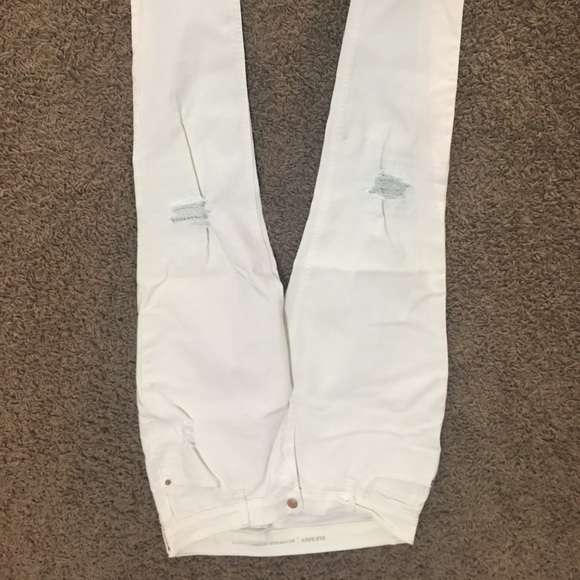 Old Navy 8 Regular White Pants Boyfriend Skinny - Picture 1 of 4